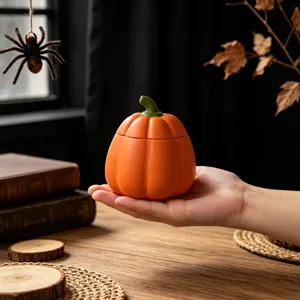 Halloween pompoen opbergpot container siliconen mal oranje herfst huisdecoratie item