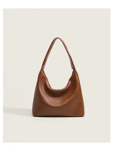 Sac épaule souple en cuir style coréen, fourre-tout rétro minimaliste pour femme et travail.