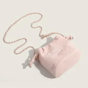 Women pink cloud bag plush bucket bag crossbody drawstring shoulder bag fashion handbag