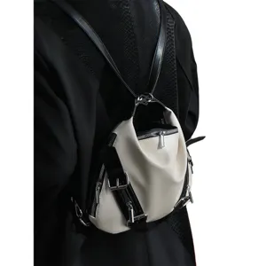 Dark style multi-functional women backpack fashion versatile shoulder crossbody bag daily wear