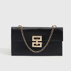 Women Retro PU Leather Small Square Bag Fashion Chain Shoulder Crossbody Bag Elegant Female Casual Messenger Handbag