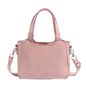 Pink women's handbag large capacity tote shoulder crossbody bag stylish daily commute purse