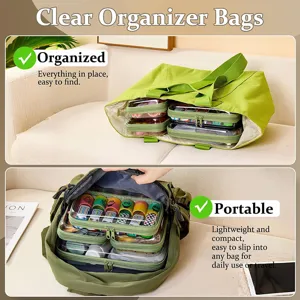 PET Reizen Organizer Tas Set Transparante Make-up Tas Draagbare Grote Capaciteit