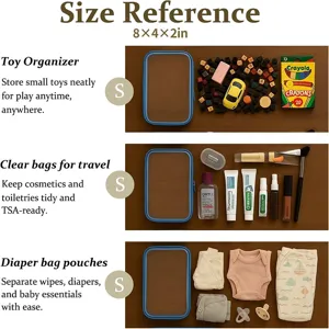 Transparante reizen organizer tas doorzichtige opbergtas make-up tasje draagbaar set