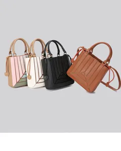 Stylish geometric panel shoulder bag for women, perfect for daily commuting and shopping trips.