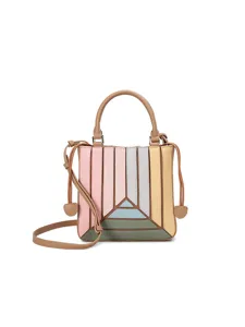 Colorful paneled shoulder crossbody bag chic casual tote handbag for women daily commute