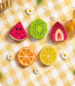 Cute resin fruit slice charms DIY craft cabochons for phone case decor jewelry accessories