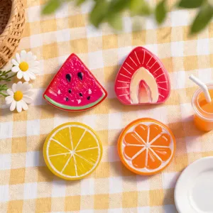 Cute resin fruit slices DIY craft charms for clogs phone case jewelry making accessories