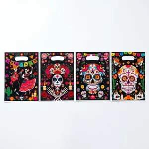 Tag der Toten geschenkbeutel bunte totenkopf tragetaschen party bonbon verpackung