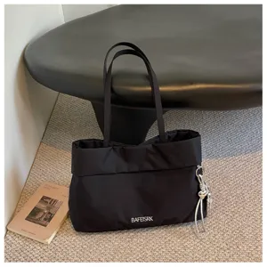 Borsa shopper capiente casual da donna, borsa a spalla leggera e minimalista per lavoro.