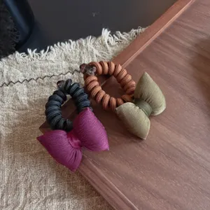 Elastico per Capelli con Fiocco in Cotone Imbottito Stile Coreano Carino Corda per Capelli Coda di Cavallo per Ragazze
