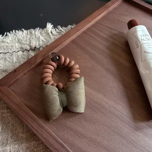 Stile coreano fiocco imbottito filo telefonoelastico coda di cavallo accessorio capelli