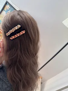 Barrettes à cheveux en velours strass pinces scintillantes élégants accessoires de coiffure femmes