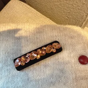 Rétro velours strass BB pince à cheveux élégant cristal clip latéral brillant mode accessoires