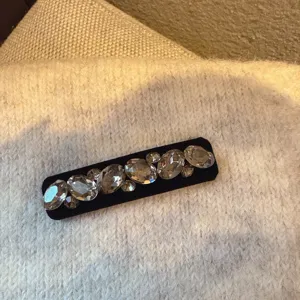 Pince à cheveux en velours strass vintage luxe cristal brillant accessoire femme élégant
