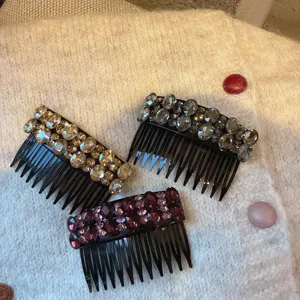 Ensemble de peignes à cheveux strass mode coréenne pinces latérales cristal pour frange
