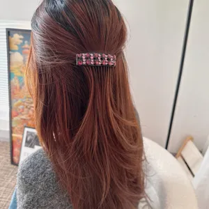 Peigne à cheveux en strass brillant pince à cheveux élégante accessoire de coiffure pour femme