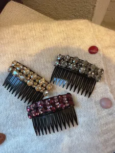 Peigne a cheveux en strass pour femme accessoire de coiffure brillant peigne lateral
