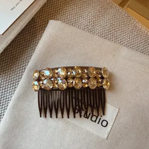Peigne cheveux coréen strass scintillant clip frange accessoire coiffure femme élégant et chic