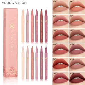 YOUNG VISION Stylo Crayon à Lèvres Liquide Mat Imperméable Longue Tenue Nude Brillant à Lèvres Maquillage Beauté