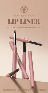 Set de lápices delineadores de labios mate aterciopelado, maquillaje preciso y duradero.