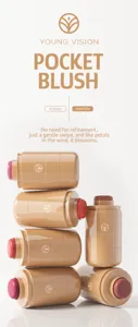 Detail view of Young Vision pocket cream blush stick showcasing smooth texture and compact design.