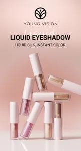 YOUNG VISION liquid eyeshadow set, shimmering metallic liquid glitter eye makeup, 6 colors.