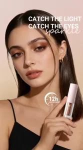 YOUNG VISION liquid eyeshadow, shimmering metallic pearlescent sparkle for stunning eyes.