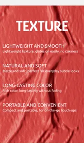 Cream blush stick matte smooth texture long lasting portable makeup product detail