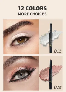 YOUNG VISION 12 colors pearlescent rotating eyeshadow stick for dazzling eye makeup looks.