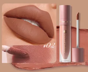 YOUNG VISION rossetto liquido velluto opaco #02, lucidalabbra marrone nude a lunga durata.