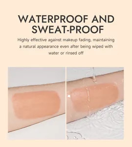Crème CC primer résistante à l'eau et transpiration pour un maquillage naturel et durable.