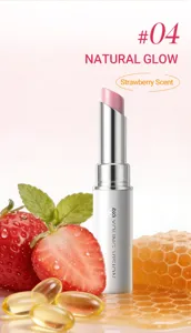 YOUNG VISION moisturizing lip balm shade 04 natural glow with strawberry scent for soft lips