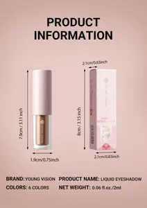 YOUNG VISION liquid eyeshadow dimension and product parameter specification detail image.