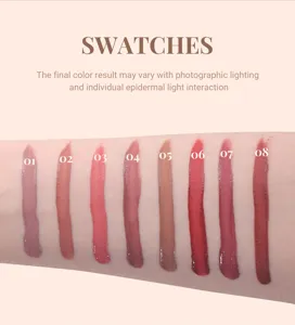 Rossetto liquido opaco in velluto 8 colori campione, lucidalabbra impermeabile a lunga durata.