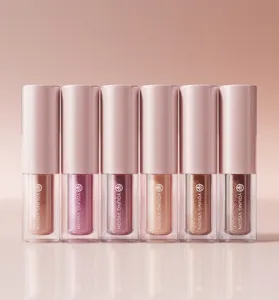 YOUNG VISION liquid eyeshadow set, 6 metallic glitter shades for stunning eye makeup looks.
