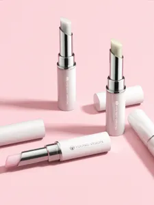 YOUNG VISION hydrating lip balm set featuring moisture nourishing colorless or tint care formulas.