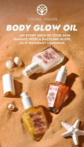 Body glow olie glinsterende vloeibare body highlighter voor een stralende huid.