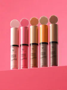 YOUNG VISION 5-Color Mirror Water Gloss Lip Gloss Set with Mirror Cap Lip Makeup