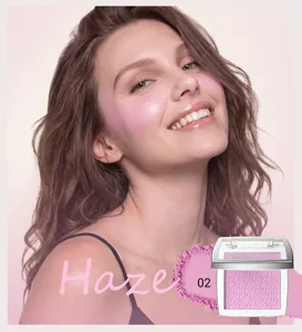 YOUNG VISION Soft Matte Powder Blush with Embossed Design, Fine Texture for Natural Face Makeup