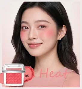 YOUNG VISION matte blush powder detail view in shade 05 Heat with fine silky texture.