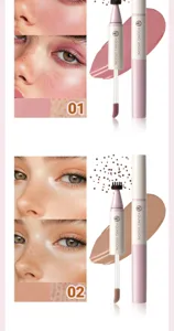 YOUNG VISION dual-head blush and freckle pen detail view, showing natural makeup shade 01 and 02.