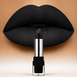 Matte black lipstick velvet velvet waterproof long lasting smooth gothic makeup cosmetic stick