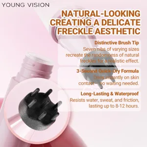 YOUNG VISION dual-ended freckle pen liquid blush with multi-size brush tips for natural makeup.
