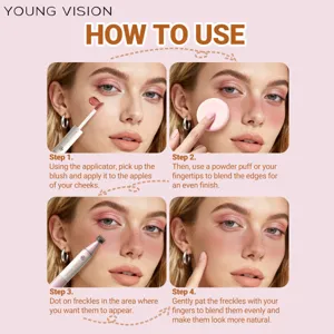 YOUNG VISION dual-ended blush and freckle pen, multi-purpose liquid makeup tool.