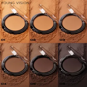 YOUNG VISION matte contour bronzer powder palette with 6 blendable shades for face makeup