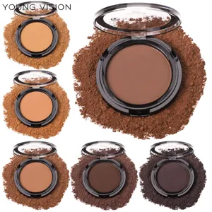 Matte bronzer powder palette with multiple shades for contouring, shading, and defining features.