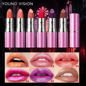 YOUNG VISION επαγγελματικό σετ κραγιόν glitter χαμαιλέοντα 5 χρωμάτων σε γοτθικό στυλ.