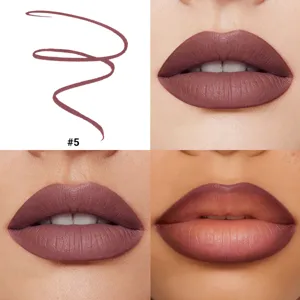 Campione di matita labbra opaca e dettaglio trucco con texture liscia e bellissimo effetto sfumato.
