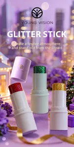 Young Vision glitter stick for body and face, perfect makeup highlighter for festival party and stage.